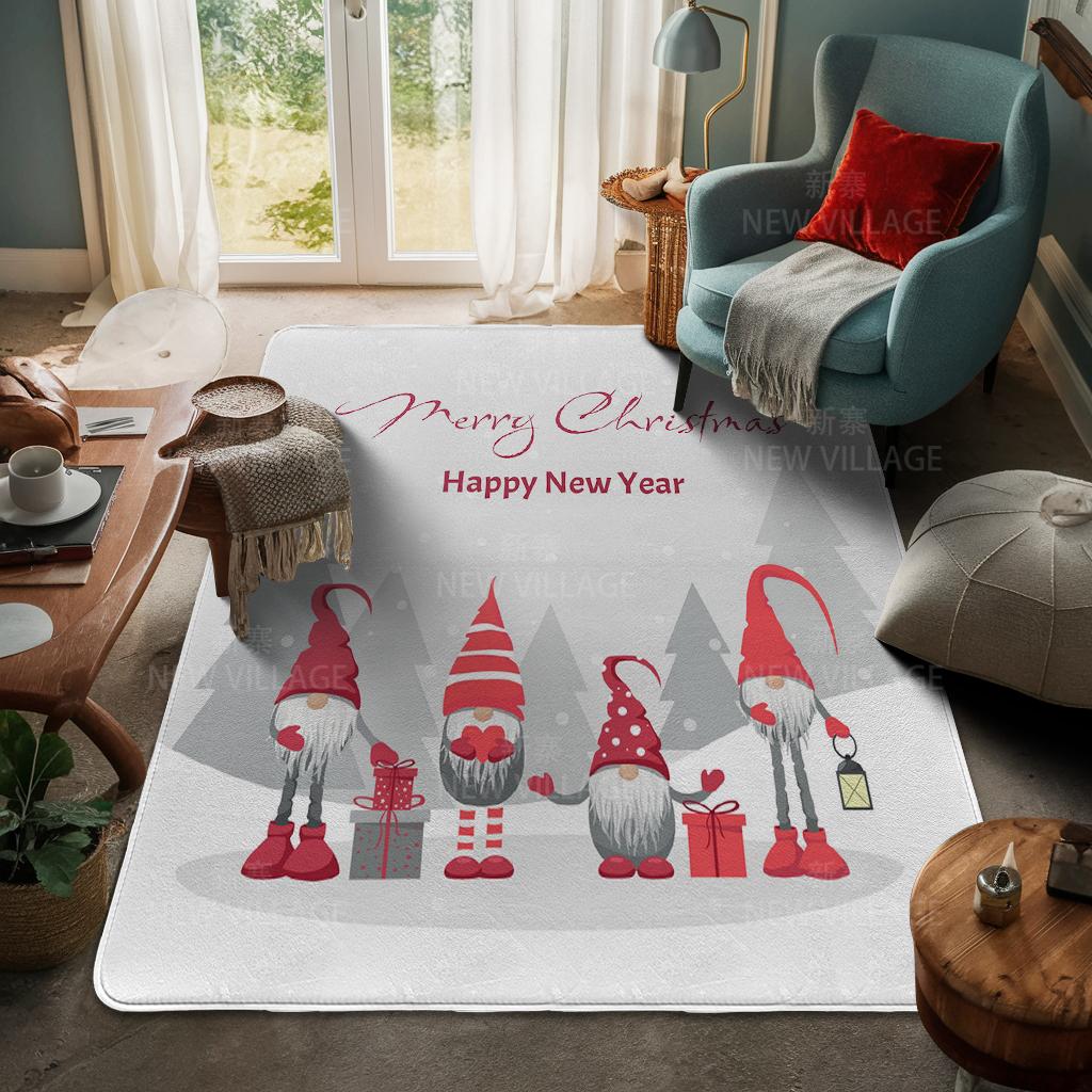 Ковер у входа в дом Домашний коврик у двери Гостиная Ванная Комната Ноги ванная комната Нескользящие коврики с водопоглощением для ванной Счастливого Рождества зима