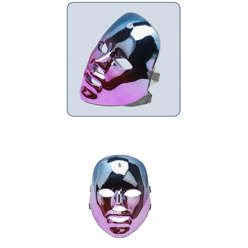 7-цветная светодиодная маска для лица, USB-перезаряжаемая, портативное устройство для ухода за кожей и красоты