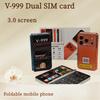V-999 2G двухэкранный раскладной телефон со складным дизайном для студентов
