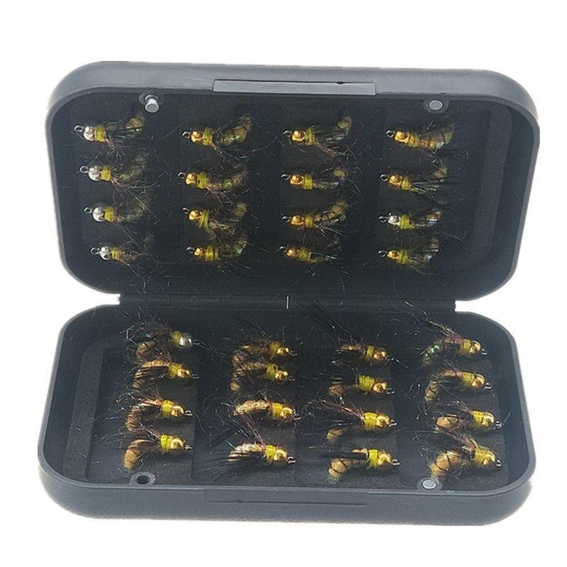 25 шт./кор. нахлыстовая приманка для ловли форели, нимфа, сухая/мокрая, искусственная приманка для мух, нимф