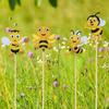 6Pcs Bee Stakes Diamond Painting Kits Animal Diamond Art Kits Diamond Art Garden Decor Kits for Flower Plant Pot
