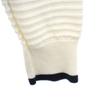 Emporio Armani Border Pattern Long sleeve knit M white sweater Men's Used