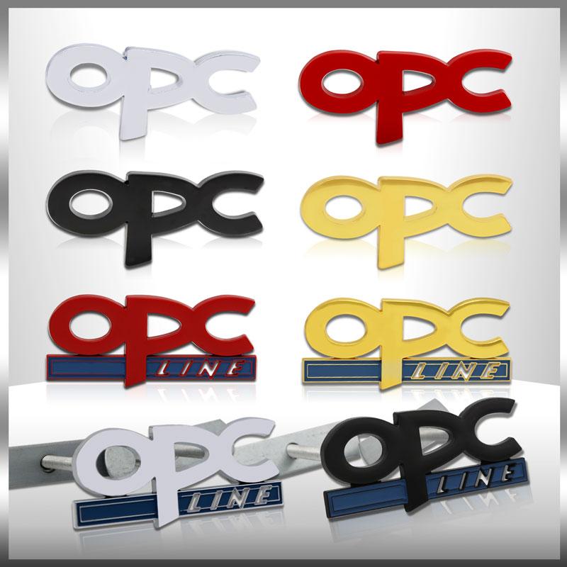 3D Аксессуары для автомобиля Металлический Логотип OPC LINE Значок на Переднюю Решетку Автомобиля Наклейка-Эмблема на Крыло Багажник Для Opel Corsa Astra H J G K Insignia Cy7