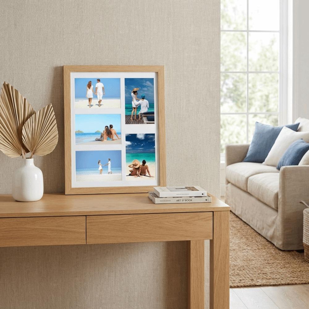 Handmade Wooden Picture Frame Multi-functional Collage Frame Multi-Photo Display