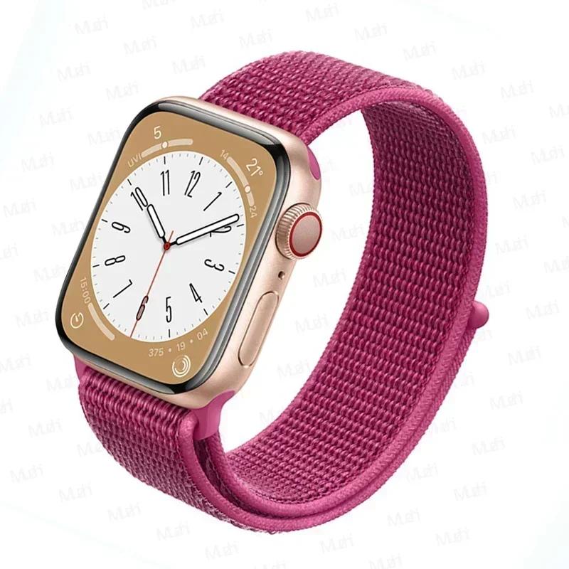 Нейлоновый ремешок-петля для ремешков Apple Watch 46 мм 44 мм 40 мм 45 мм 41 мм 42 мм Спортивный браслет iwatch Ultra 2 49 мм Серии 10 9 8 se 7 6 5 4 Ремешок