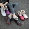 Fashion Rain Boots Lightweight Women's Rain Shoes Water Shoes Women's Summer Wear Adult Short Tube New Thermal Rubber Shoes Non-slip