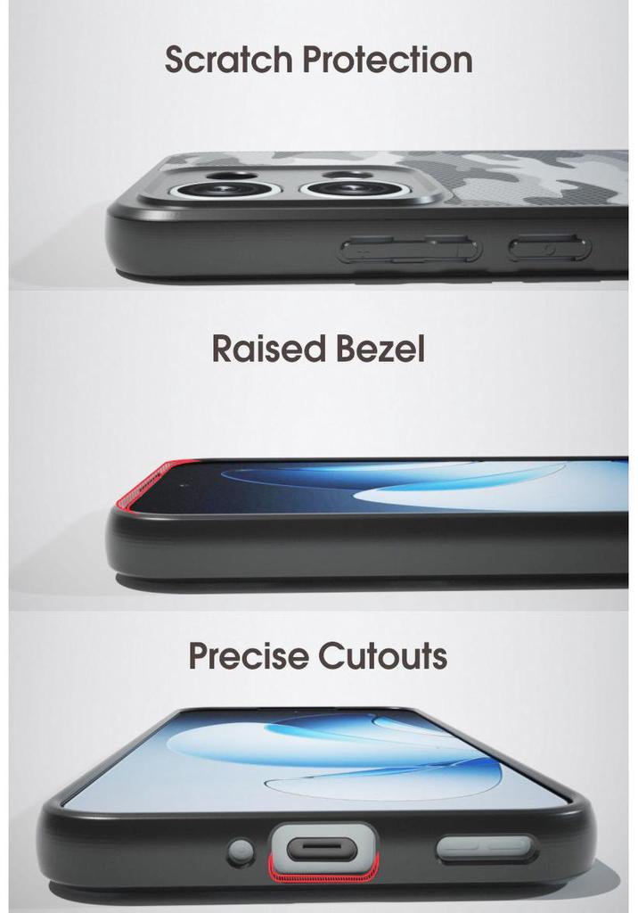 Противоударный чехол OPPO Reno 13 Military Grade Camo с ремешком