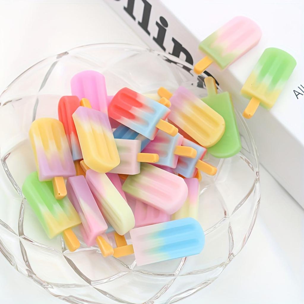 7 шт. магнитов на холодильник с мороженым в виде градиентной смолы, подходят для кухни, дома, украшения комнаты, подарков на день рождения