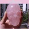 Pink Skull Handcrafted Figurine Unique Art Decoration For Living Room Office