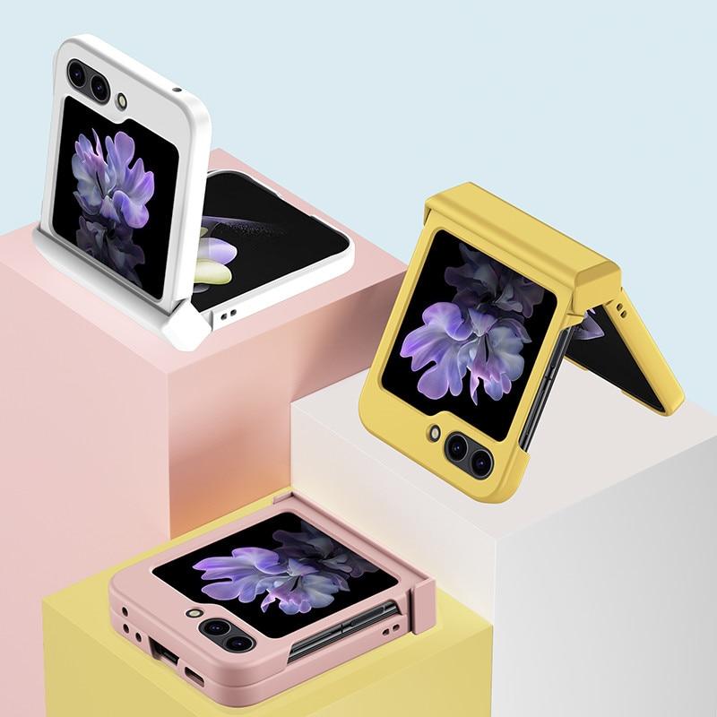 Складной чехол для ПК с защитой от падения для Samsung Galaxy Z Flip 5 5G Flip4 Flip5 Flip 4 3 Flip3 Zflip3 Zflip5, чехлы без отпечатков пальцев