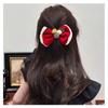 Lumito and Christmas Ribbon Santa Hat Hairpin Tree Bracelet 3-piece Set