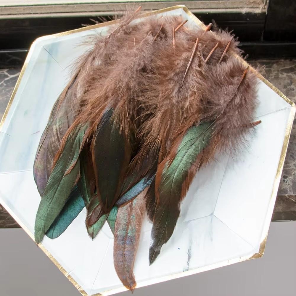 Colorful Rooster Feather Soft Fluffy Plumes Handmade Cock Feather For Costume Decoration