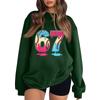 Women's Fashionable Casual Long-Sleeved Round-Neck Printed Pullover Sweatshirt