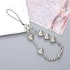 Korean Love Heart Beaded Phone Chain & Keychain Set for Women