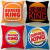 Классический бренд фаст-фуда Burger King Наволочка Мягкая и Легко стирающаяся – Универсальная для Дивана, Кровати, Путешествий и Офиса