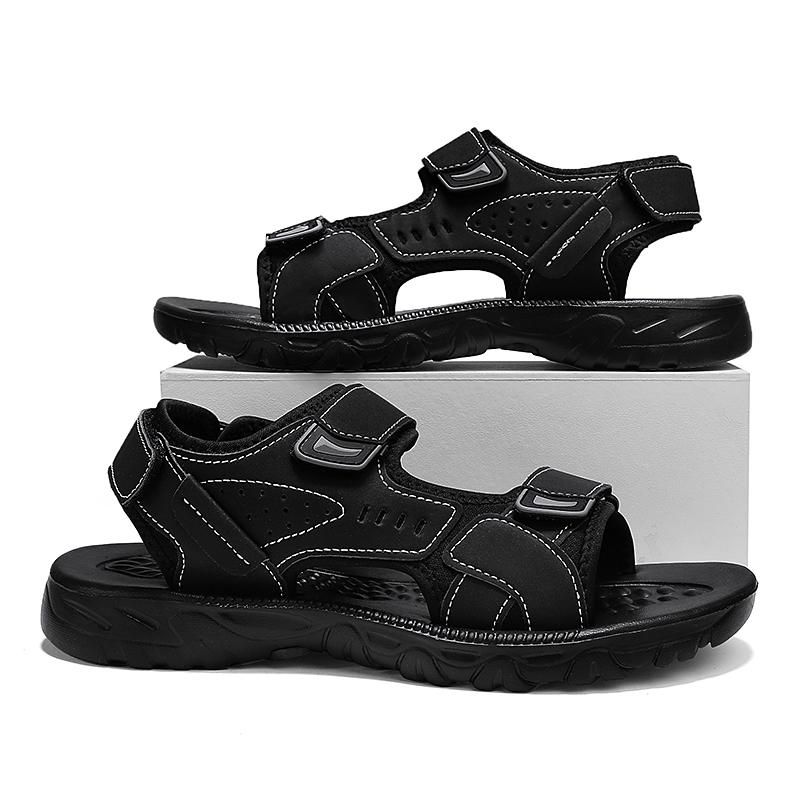 Модные летние мужские сандалии повседневная пляжная обувь уличные гладиаторские туфли дышащие походные модные туфли на платформе кожаные сандалии для отдыха