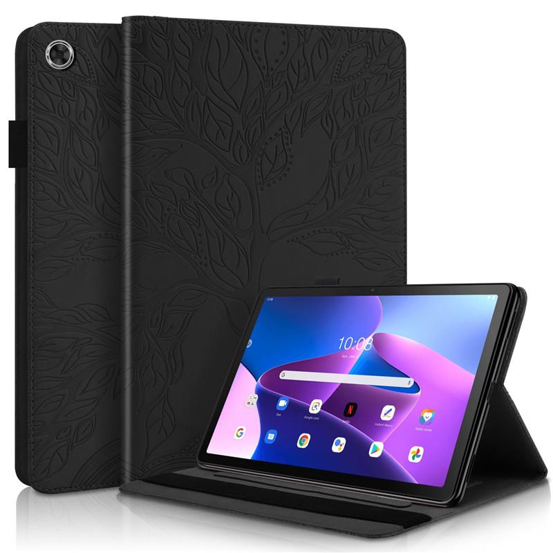 Чехол для Lenovo Tab M10 Gen 3 Tb328fu Чехол 10 1 Дюйм Тиснение Дерево Кожаный Флип-чехол для Funda Lenovo Tab M10 3-го Поколения Чехол для Планшета