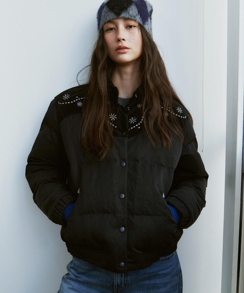 Fritur Western Puffer Jacket Black_F254Jp06