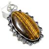 Подвеска из серебра 925 пробы с драгоценным камнем тигровый глаз 2,80 дюйма G8l40