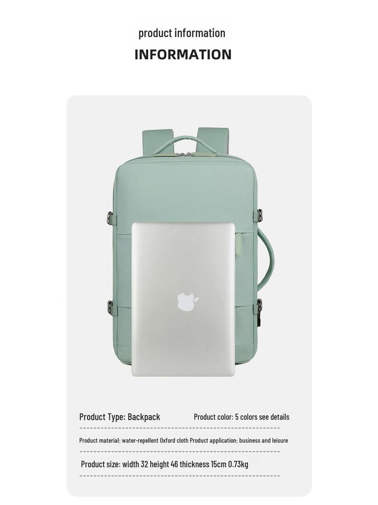 Универсальный расширяемый рюкзак: Вместительный, модный, идеально подходит для поездок на работу или в командировки