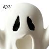 Modern Minimalist Ghost Decor 3D Printed Figurine, Spooky Small Statue, Halloween Personalized Gift Cute Desktop Decoration for Party Tabletop Mantel