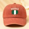 Unisex Fashionable and Versatile NIGERIA EST 1960 Letter Printed Baseball Cap Outdoor Casual Peaked Cap