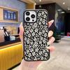 Оптовая продажа простой маленький цветочный чехол для мобильного телефона Apple 17pm матовое стекло чехол iPhone16 большое отверстие защитный чехол