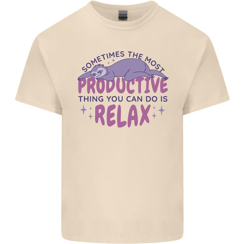 Funny Relaxing Sloth Mens Light Cotton T-Shirt Unisex T-Shirt