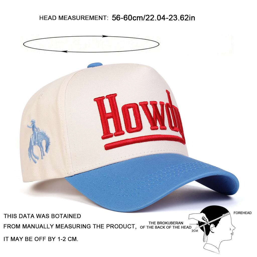 Мужская бейсболка с пятью панелями, пэчворк с вышивкой надписи HOWDY, для улицы, регулируемая, солнцезащитная, для отдыха, весна, осень, путешествия, туризм, пляжный отдых