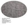 PVC Woven Table Mats Ellipse Solid Color Non-slip Waterproof Wear-resistant Heat-resistant Bowl Pads Drink Cup