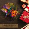 3D Hummingbird Wind Spinner Kinetic Metal Garden Decor Vibrant Floral Design Outdoor Indoor Wind Chime for Patio Yard Unique Gift Idea