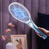 USB Rechargeable Electric Mosquito Swatter 2-in-1 Mosquito Killer Lamp Fly Swatter Home