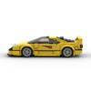 Совместимая модель LEGO MOC Ferrari F40: Креативное украшение из строительных блоков в виде скоростного автомобиля с 8 шипами