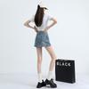 Retro Blue Summer Denim Skirt for Women In Summer New High-waisted Slim Hip Anti-exposure Skirt