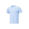 Li Ning Fitness Series Solid Color Round Neck Quick-Dry Short Sleeve T-Shirt Men Tops Ice-Blue ATSU473-6