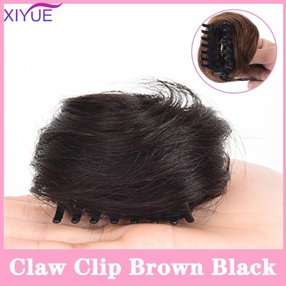 Накладные волосы на зажиме для когтей, синтетические высокотемпературные волокна, шиньон, искусственные волосы, омбре, волосы в виде когтей, грязные булочки, прическа, коготь