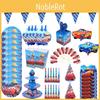 Mcqueen Cars Theme Birthday Party Supplies Decor Kids Baby Shower Banner Plates