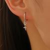 Ins Colored Zircon Earrings And Rings For Women Sweet Cool Mango Star Feather Stud Jewelry