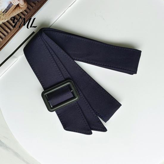 Soft Texture Belt Adjustable Wide Waist for Women, 67 Inch Replacement Trench Coat Waistband with Black Autumn Winter Outfit Decor Square Buckle,