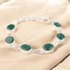 Green Onyx Gemstone 925 Sterling Silver Jewelry Handcrafted Designer Bracelet 9" RB-5-10