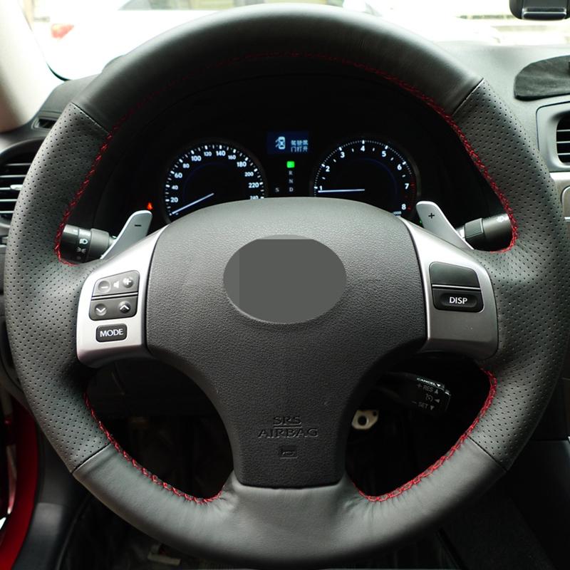 For Lexus is250 IS250C IS300 IS300C IS350 IS350C F Sport 2005-2011 Hand-Stitched Car Steering Wheel Cover Leather Car Interior