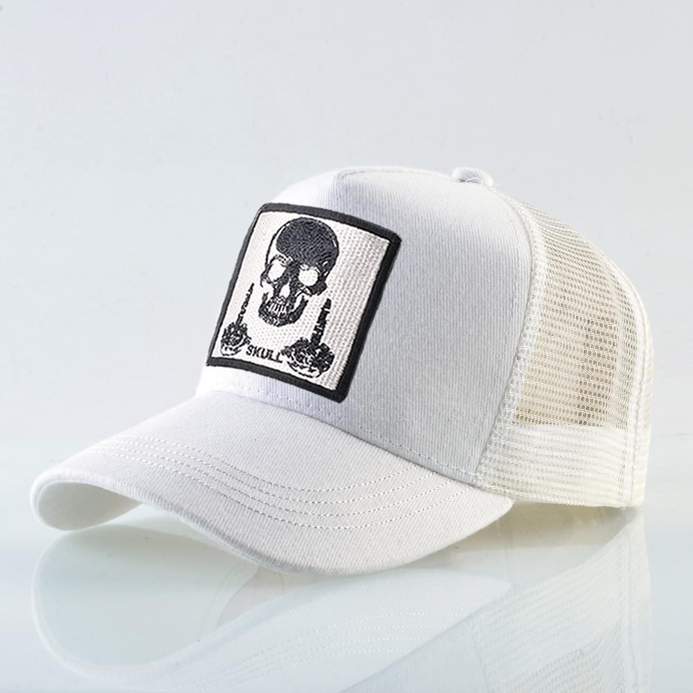 Мужская бейсболка с нашивкой в ​​виде черепа Snapback в стиле хип-хоп, женская кепка-дальнобойщик, четырехсезонная уличная дышащая кепка с козырьком, костяная кепка