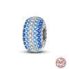 Round 925 Copper Clasp Pave Clip Charms Blue Star Moon Butterfly Slide Safety Chains Spacer Beads Fits Original Bracelet Zircon