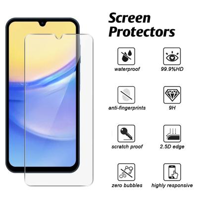 Для Samsung Galaxy A05s 4G Чехол Гибкий ТПУ Чехол для телефона с 2 шт. 2.5D Арочное Закаленное стекло Пленка