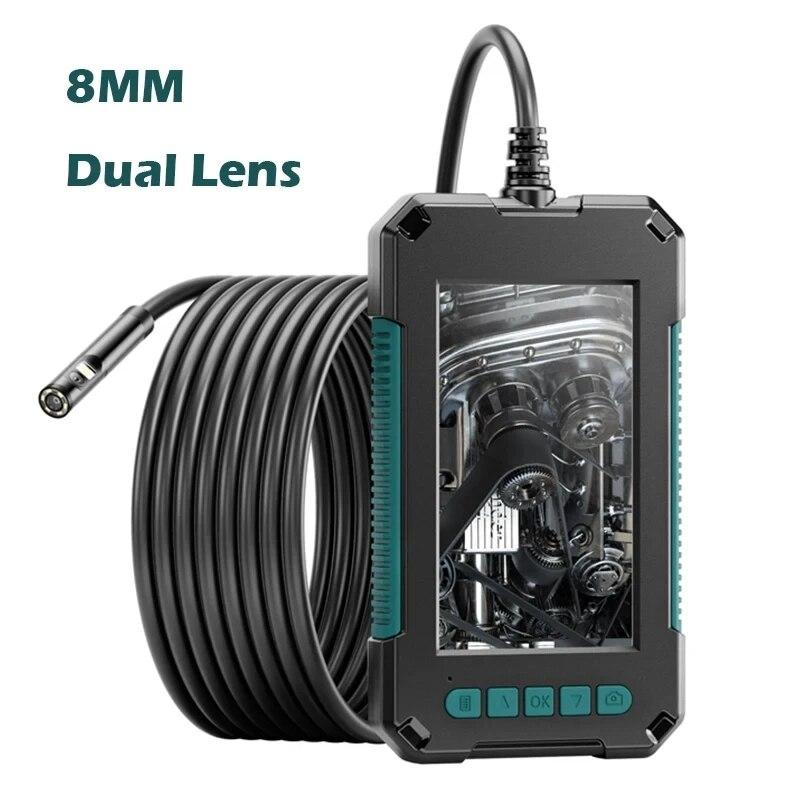 Industrial Endoscope Camera 4.3 Inch Screen HD1080P Single Dual Lens Pipe Car Inspection Borescope IP68 Waterproof LEDs 2600mAh
