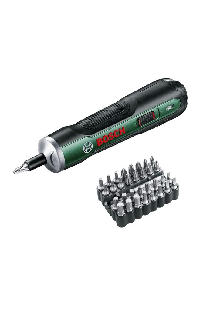 BOSCH Cordless Electric Torque Furniture 32 USB Charging Cable and Case PUSHDRIVE 3.6V Screwdriver, Screwdriver, Rechargeable, Forward/Reverse
