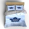 "Toronto Maple Leafs Logo Bedding" Print Bedding Set Duvet Cover Pillowcases (1* Duvet Cover 2* Pillowcases Do Not Include Comforter)
