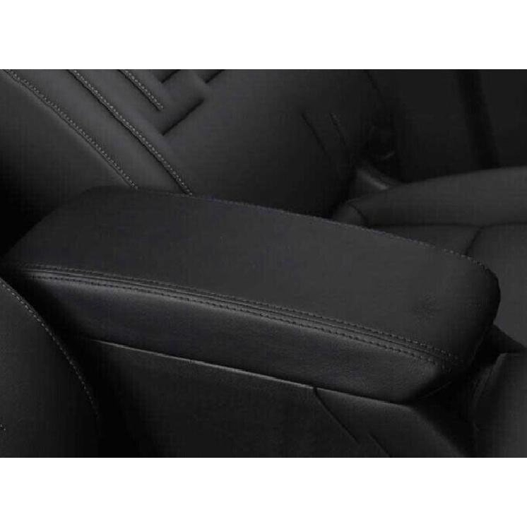 Fit For Cadillac XT4 2019-22 Black Leather Middle Console Armrest Cover Car Trim
