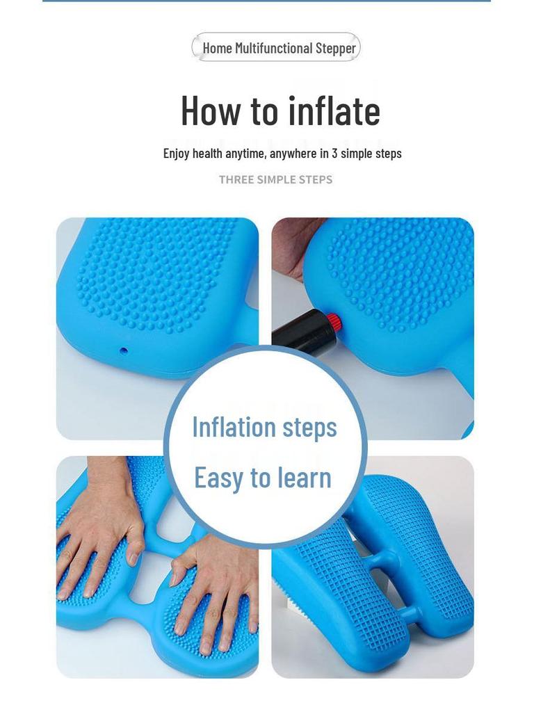 Бесшумный надувной степпер: Многофункциональное оборудование для фитнеса дома и в офисе для похудения ног и бодибилдинга