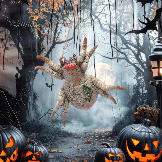 Подвеска на Хэллоуин, реалистичная, жуткая, подвесная, голова крысы, свиньи, паука, летучей мыши, украшение для дома с привидениями для вечеринки на Хэллоуин